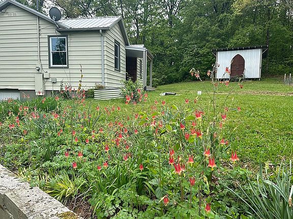 house and shed from driveway