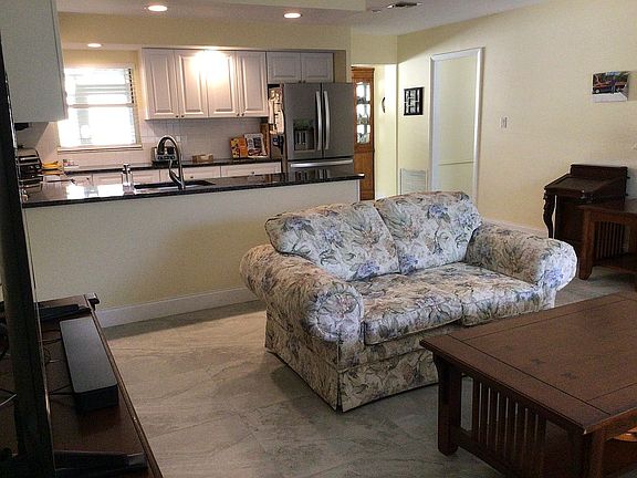 Living room and kitchen area