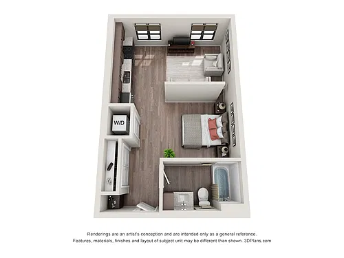 Floor plan Willow - Income Restricted