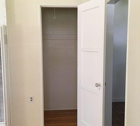 The living room has a nice-sized closet available. Who doesn't need storage?