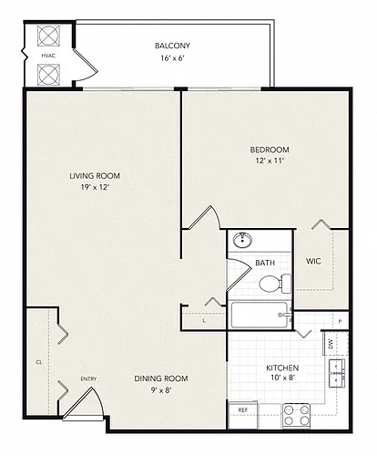 Floor plan 1 Bedroom