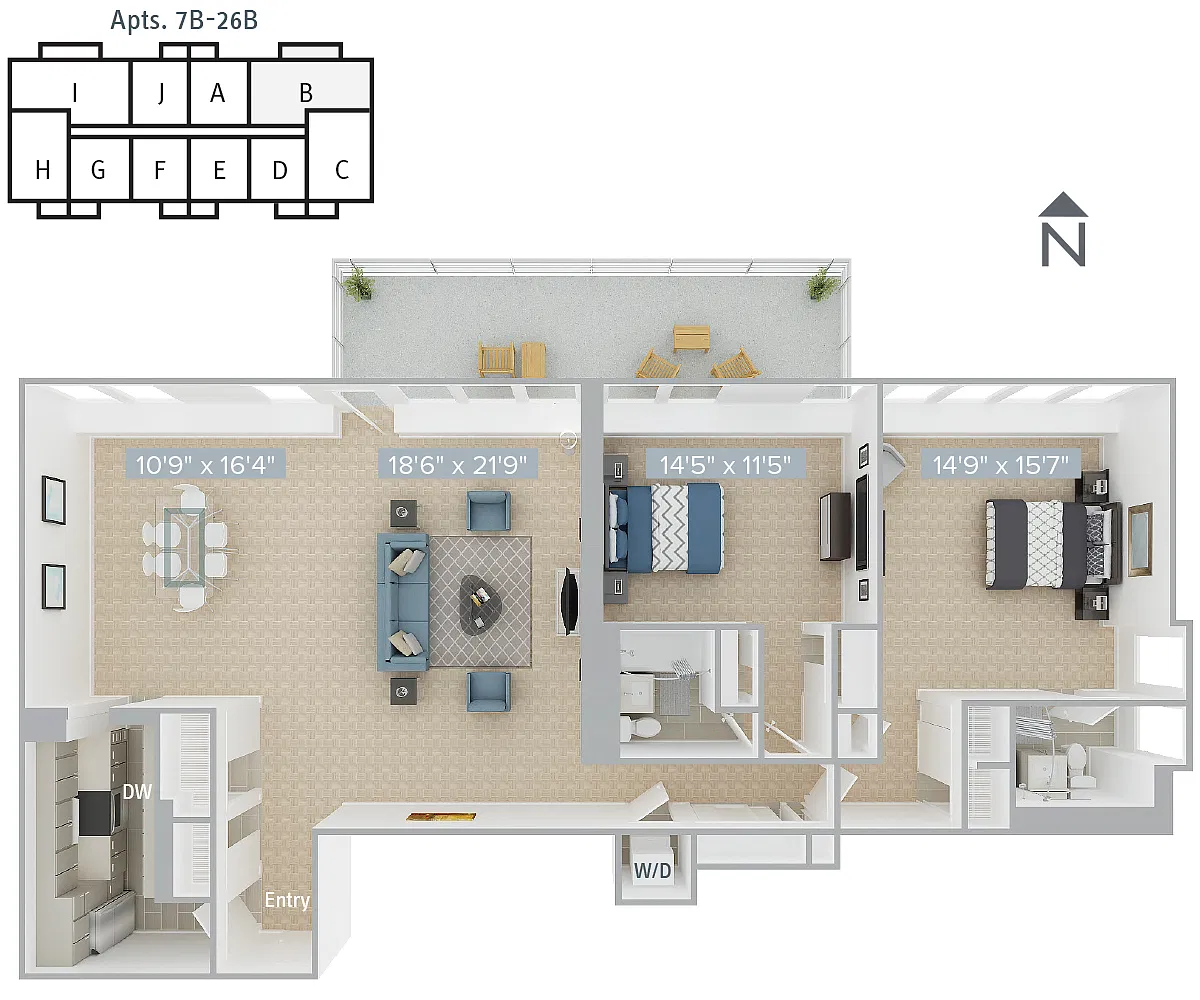 Floor plan Furnished-f-B9-1400SF-7B-26B