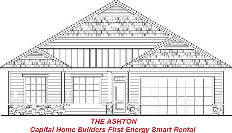 2 car garage was changed to a side entrance garage & 2 single windows were added to the front elevation. Front porch column has been removed for a prettier front view. Watch the posted progress of this 1st HERS rated rental home in the 1st luxury sustaina