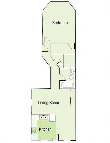 Floor plan One Bedroom C