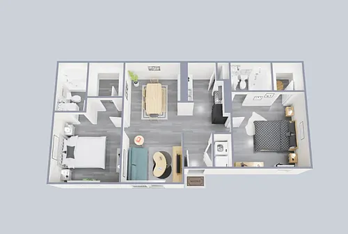 Floor plan 2 Bdrm