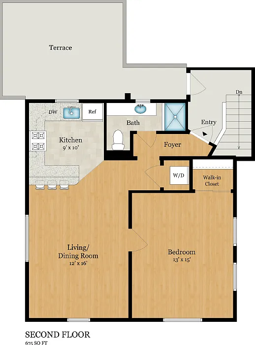 1 bed, 675 sqft, $3,350 — Photo 4