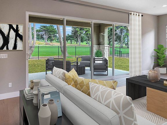 The Enclave Lot 51 Outdoor Room facing the 7th Gre