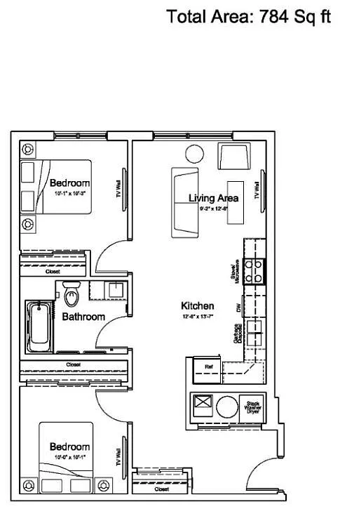 Floor plan 218-2B1B