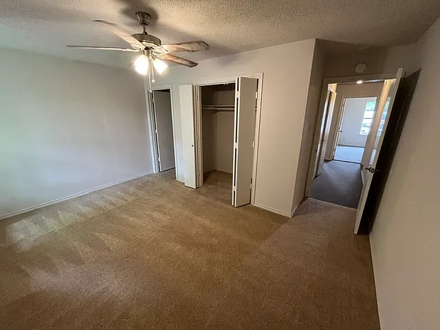 master bedroom with walk-in closet