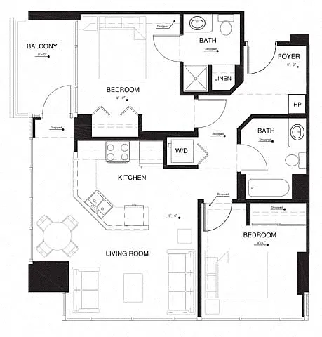 Floor plan 2L w Balcony Renovation 2