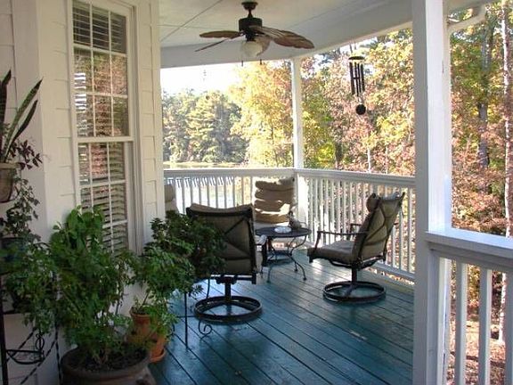 Upper deck with lake view