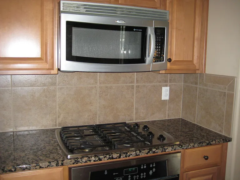 Kitchen Stove, range and microwave