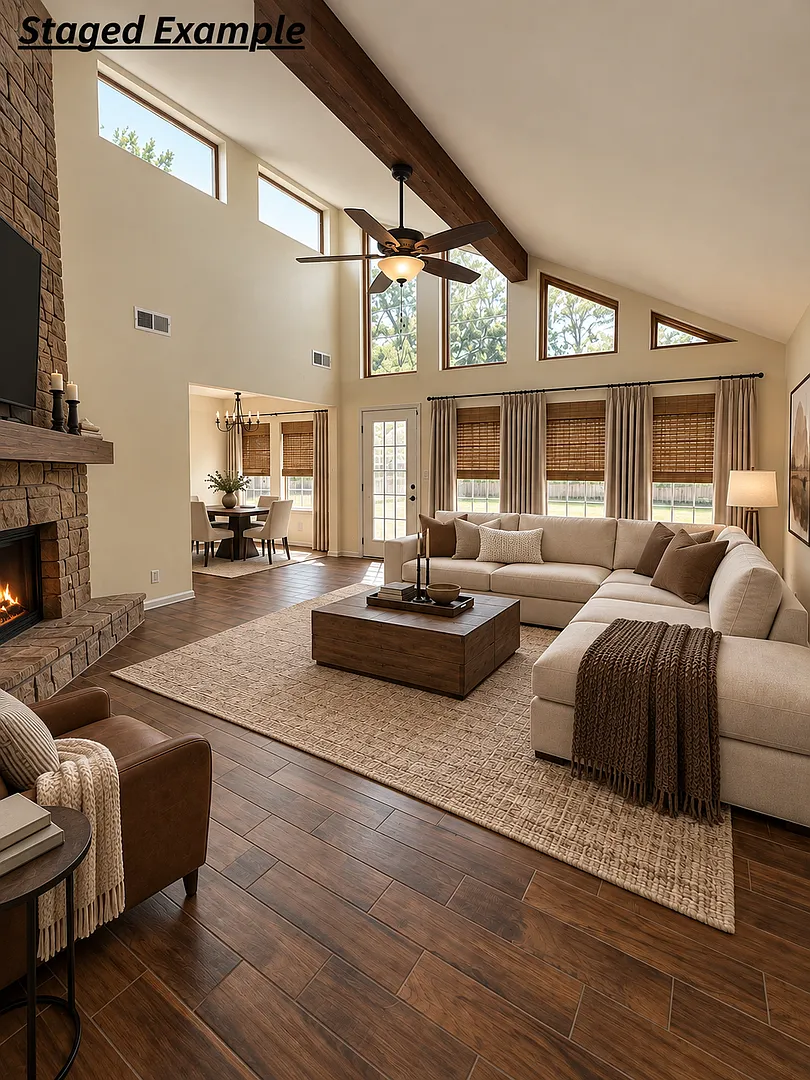 Spacious 3-Bedroom Broken Arrow Home with Vaulted Ceilings & Stone Fireplace — Photo 1