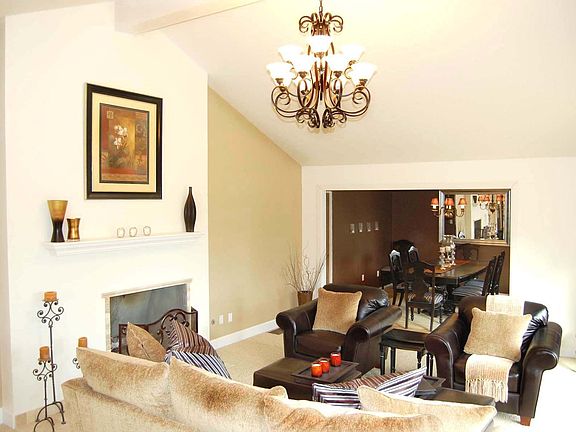 Vaulted living room