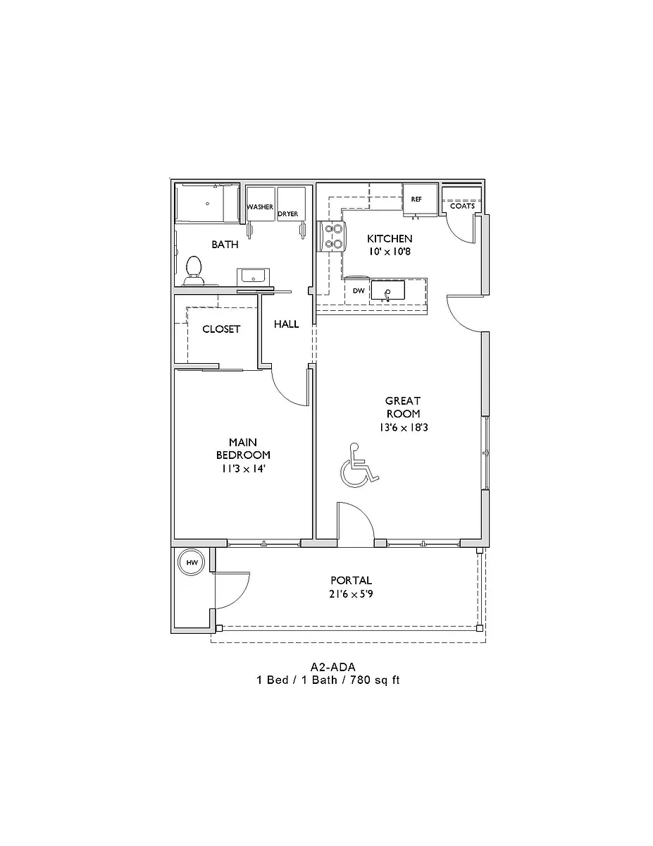 Floor plan A2-ADA