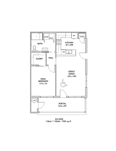 Floor plan A2-ADA