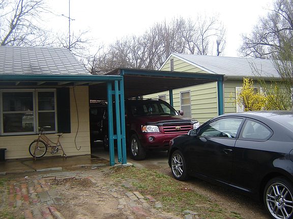front view of the carport