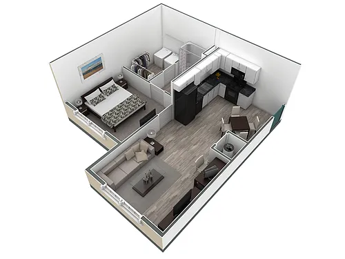 Floor plan 1 BR Premier Horizon Summit