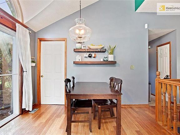 Dining room opens up to brand new deck