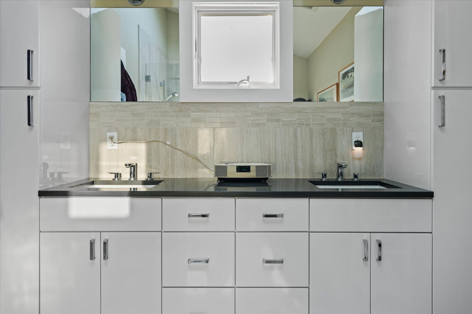  Complete chic renovation of shared bathroom