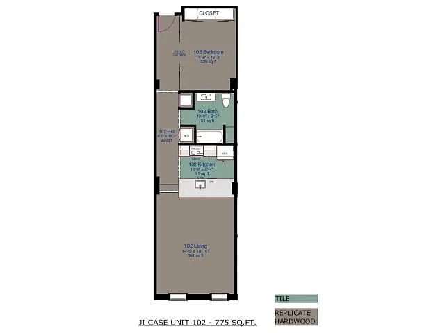 Floor plan 102-105