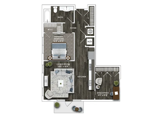 Floor plan A3A- Den