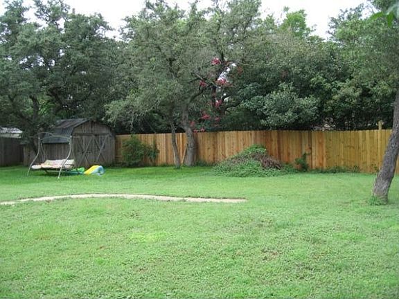 Huge private backyard.