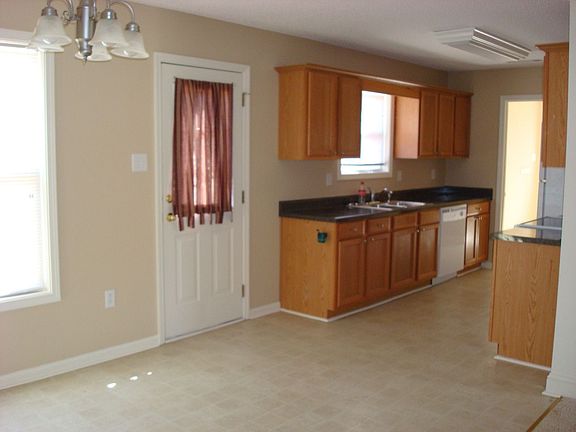 Large dining area and kitchen