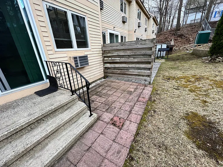 Place to set up grill in backyard