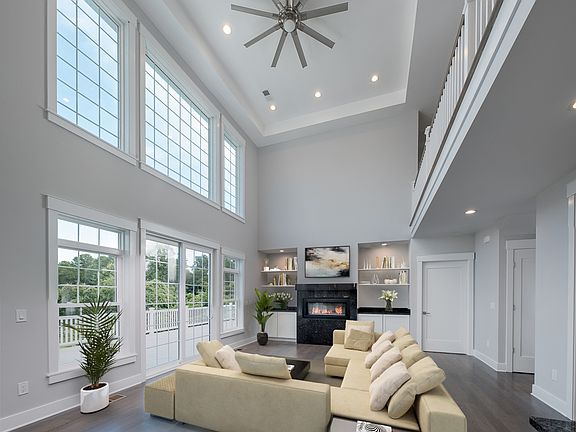 Two-story living room