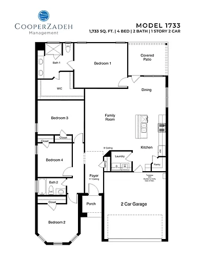 Floor plan 4 Bed 2 Bath