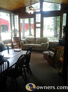 Large dinning room w/ picture windows