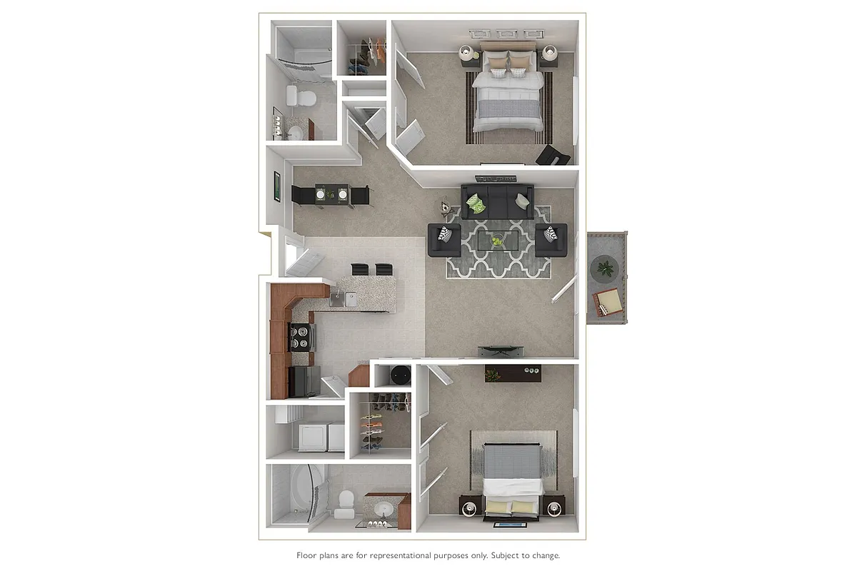 Floor plan 2 Bedroom 2 Bath