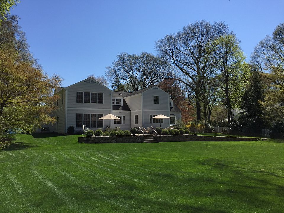 Landscaped back yar
