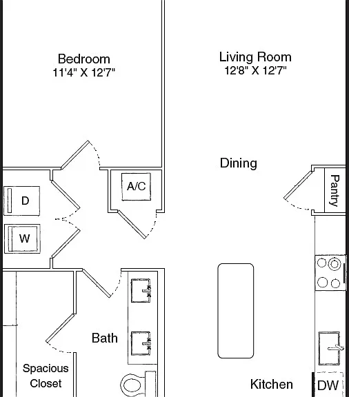 A1A | 1x1 | 768 sf A1A | 1x1 | 768 sf