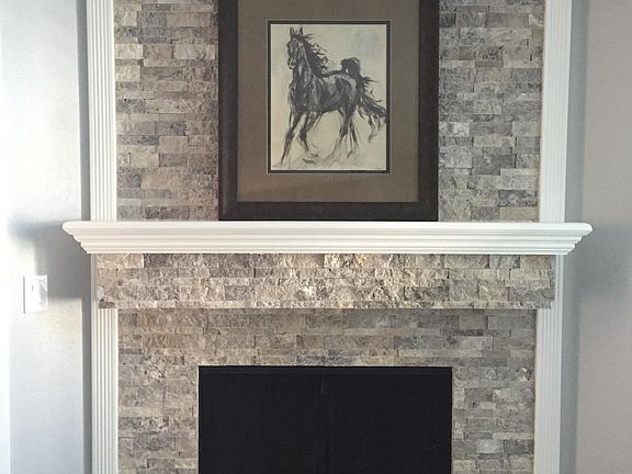 Wood burning fireplace
