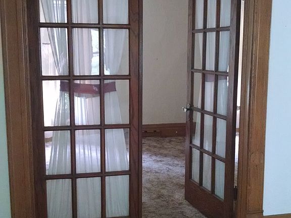 French doors into master bedroom