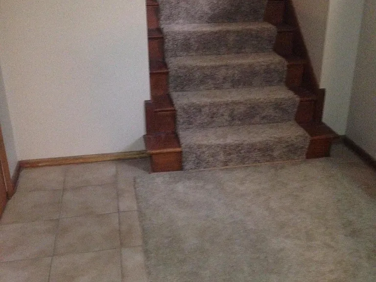 Open stair off entry.