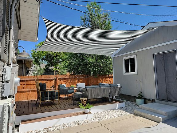 Backyard Deck and Garage