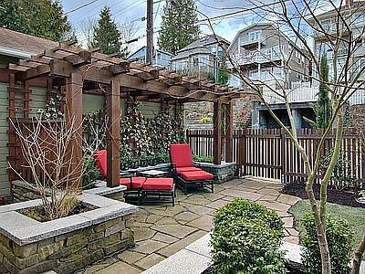 Bluestone and granite courtyard off 38th Ave