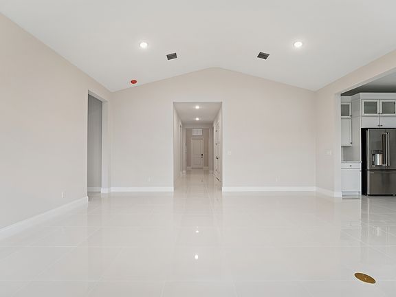 Great room with vaulted ceiling