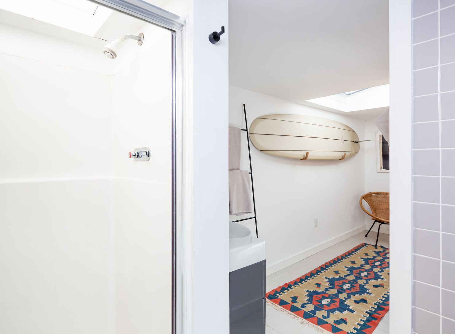  Guest house full bath with stall shower.