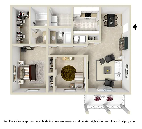 Floor plan 2 Bed
