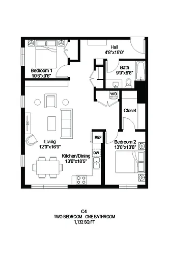 Floor plan C4 Plus Den