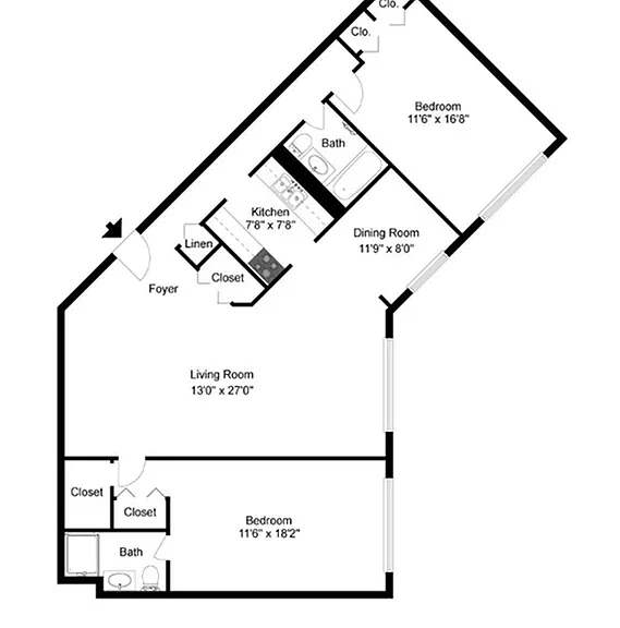 2 Bedroom 2 Bath 2 Bedroom 2 Bath