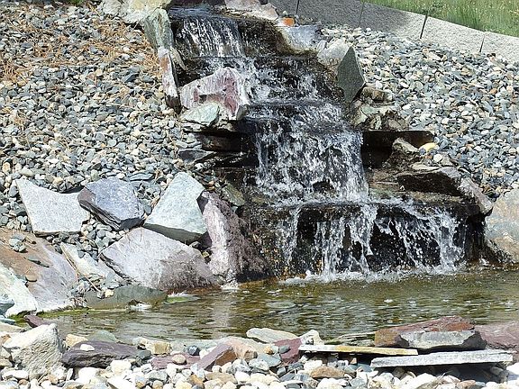 Small pond waterfall