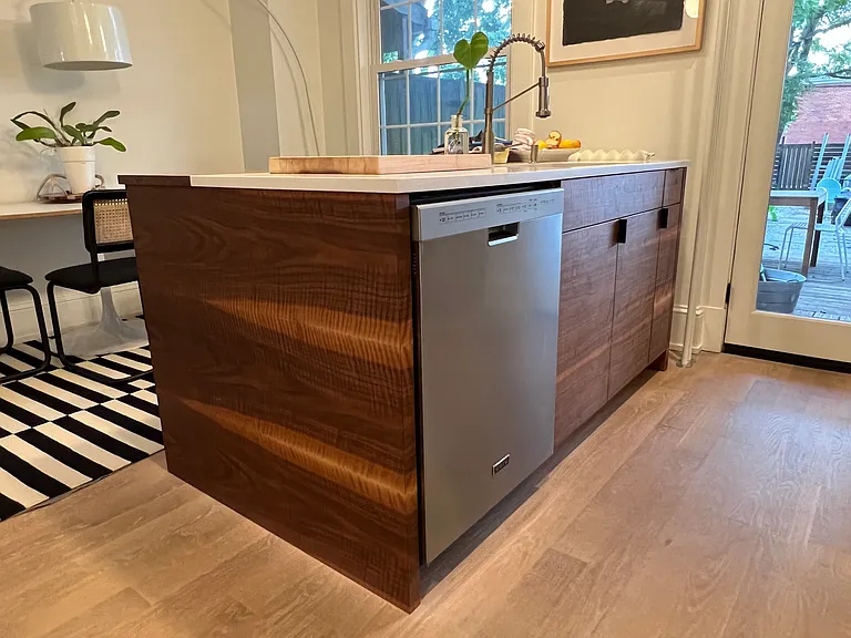 Custom milled island.