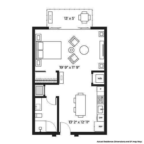 Floor plan Studio 685