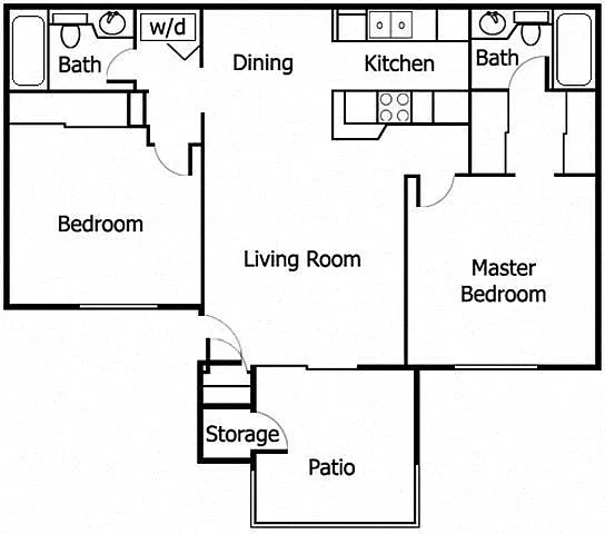 Floor plan Two Bedroom B