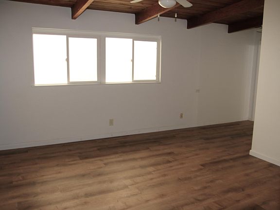 Large primary bedroom with two closets.